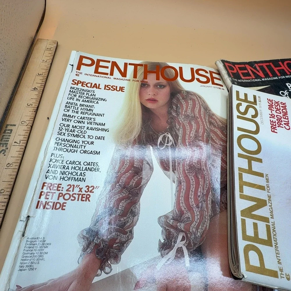 Penthouse Magazine Lot of 3 Vintage Issues January 1978 December 1979 June 1973